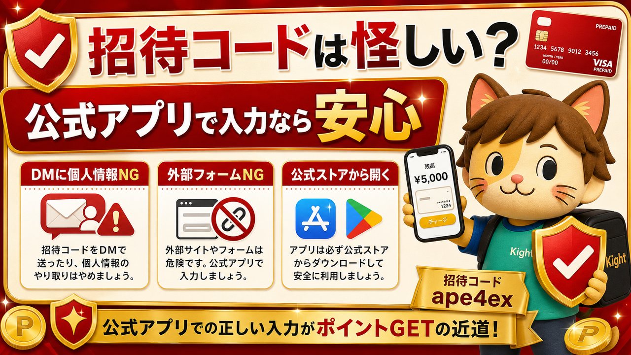 バンドルカード safety 招待コードape4ex解説